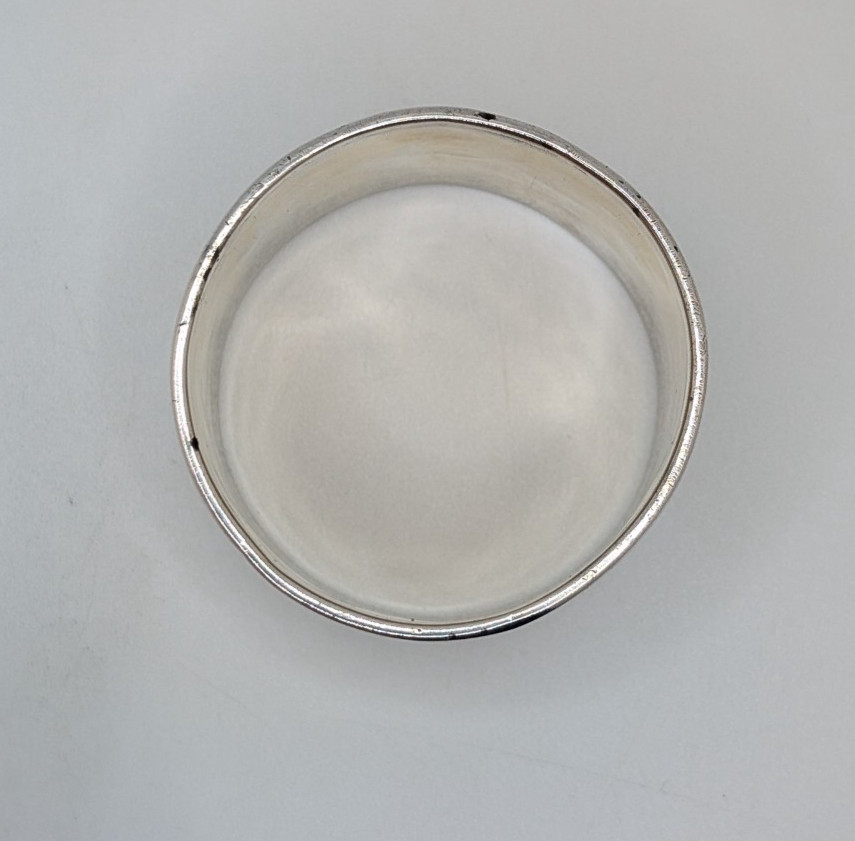 Antique German 800 Silver Napkin Ring "EF" initials engraving