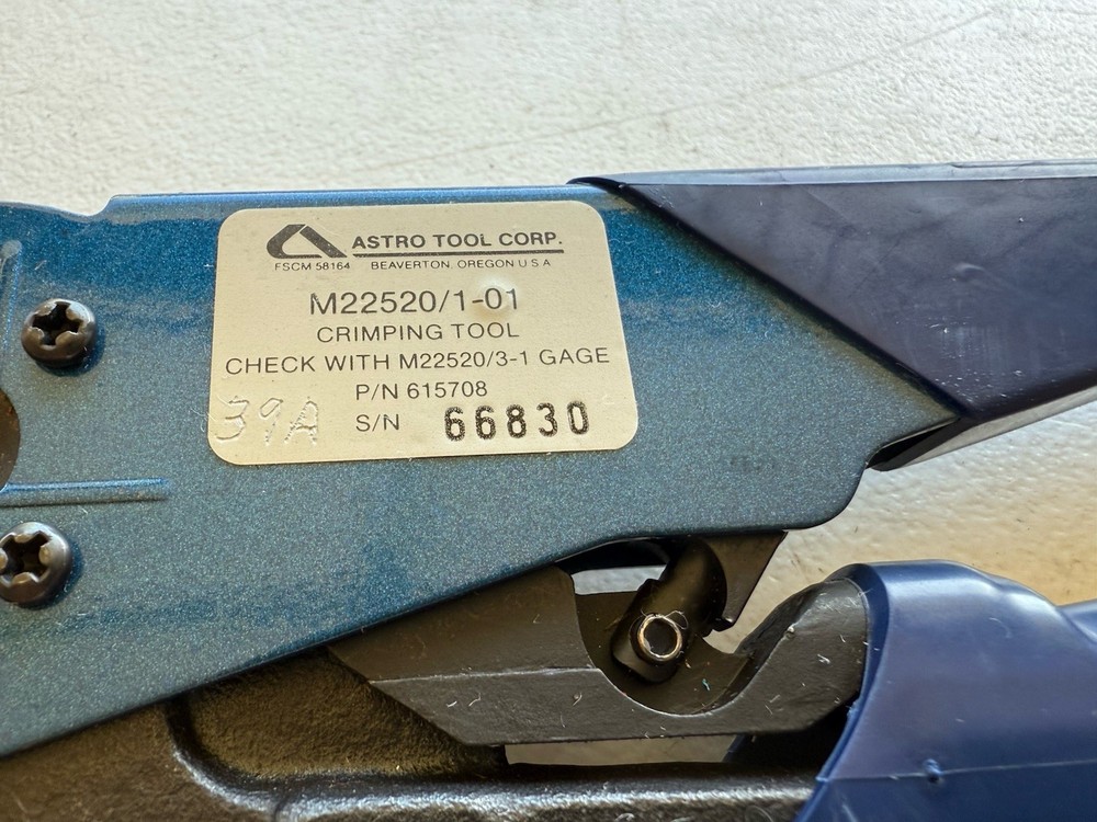 astro tools M22520/1-0 Crimp Tool