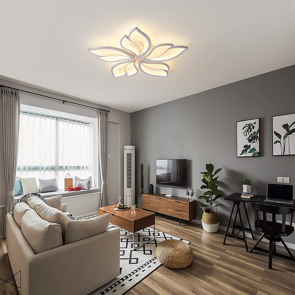 Modern Ceiling Light,23.6” Dimmable LED Chandelier Flush Mount Ceiling Lights...