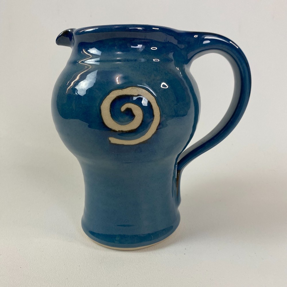 Jack O'Patsy Studio Blue Irlande Dene Ceramic Deathwish Cafe Pottery Pitcher Jug