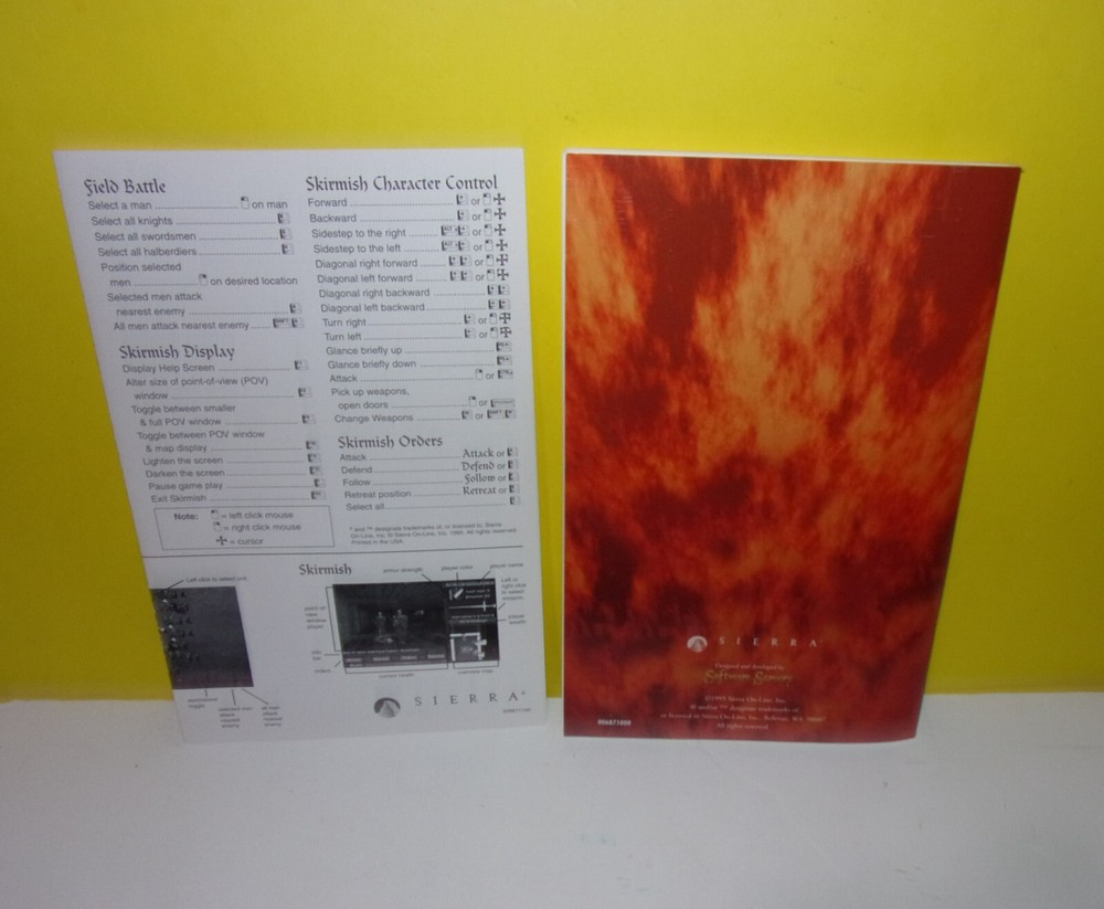 Conqueror A.D. 1086 PC Game User's Manual & Keyboard Reference Sierra 1995
