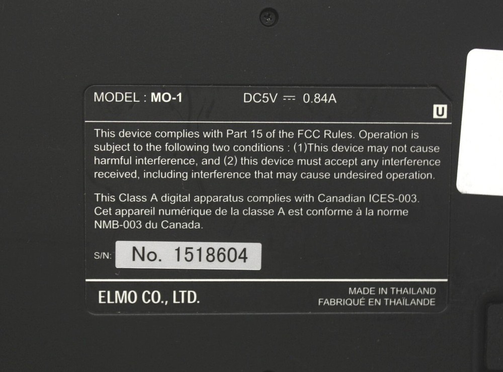 Tested Working * Elmo MO-1 Document Camera * 5x Lot * Incomplete