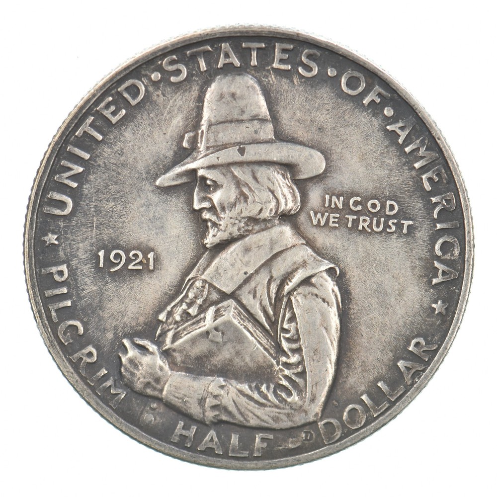 1921-D Pilgrim Commemorative Half Dollar Beautiful Tone *0239