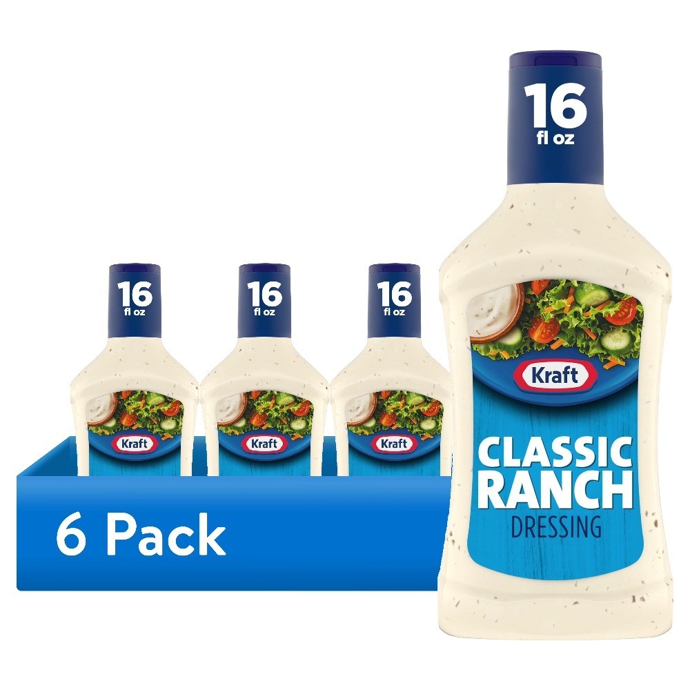 (6 pack) Classic Ranch Dressing, 16 fl oz Bottle