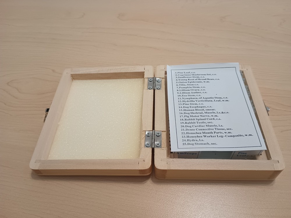 Amscope 25 Prepared Slides, Microbiology Learning