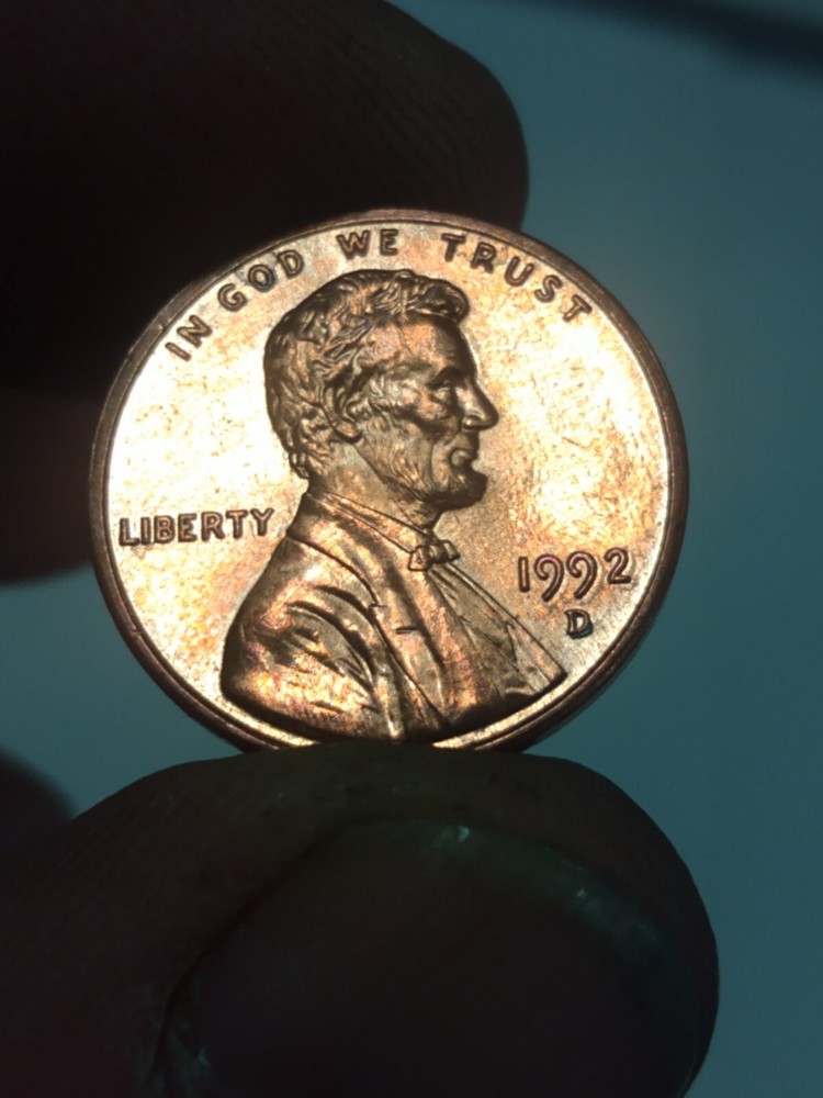 1992 D PENNY/Misaligned Die Reverse/VERY HIGH MS/FLAWLESS APPEARANCE