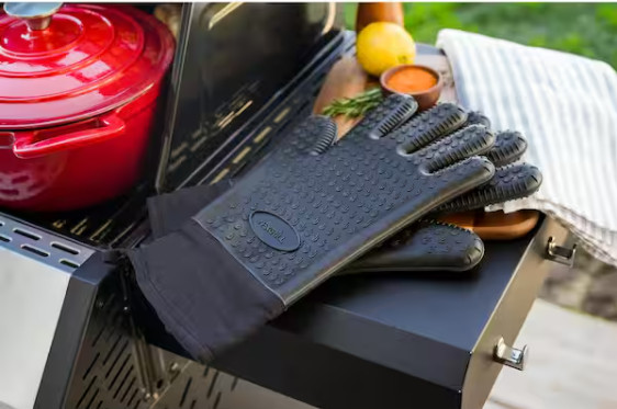 (Pair) Nexgrill Grilling Gloves Black Silicone