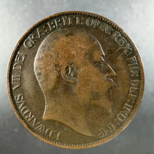 1902 Great Britain Half Penny Bold Design