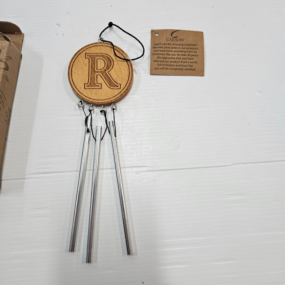 Mini Wind Chime Letter R - Carson - with box