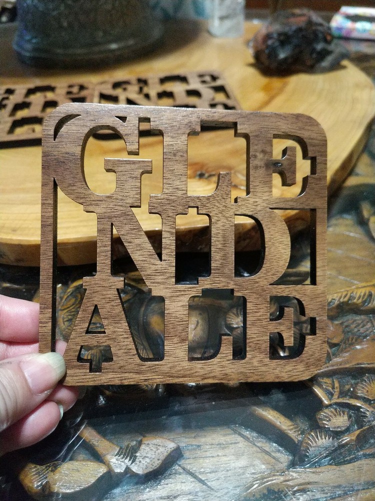 Grainwell laser cut wood coasters. Glendale, OH