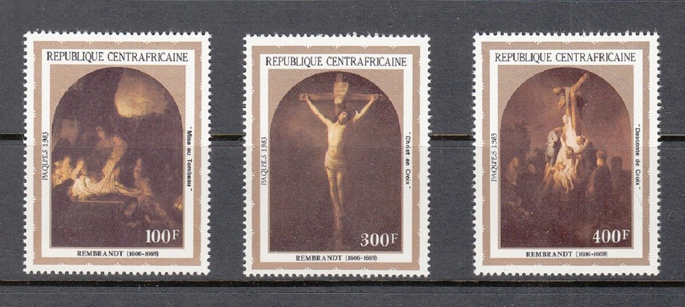 CENTRAL AFRICA SC# 585-587 EASTER - PAQUES 1983 - PERF.- MNH