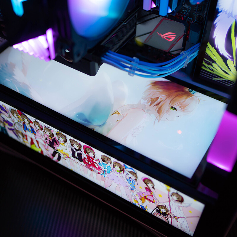 DIY Anime Light Board For PC Installed Custom Made Computer Case Decoration New