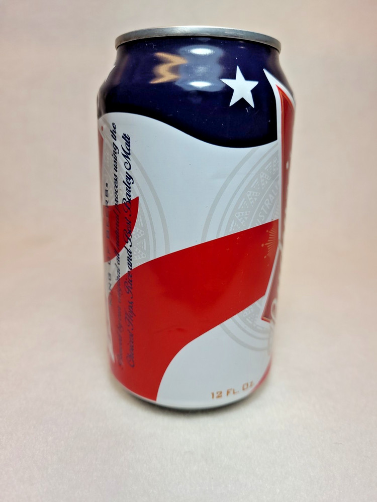American Flag Budweiser 12oz Can - 2011? Red Tab