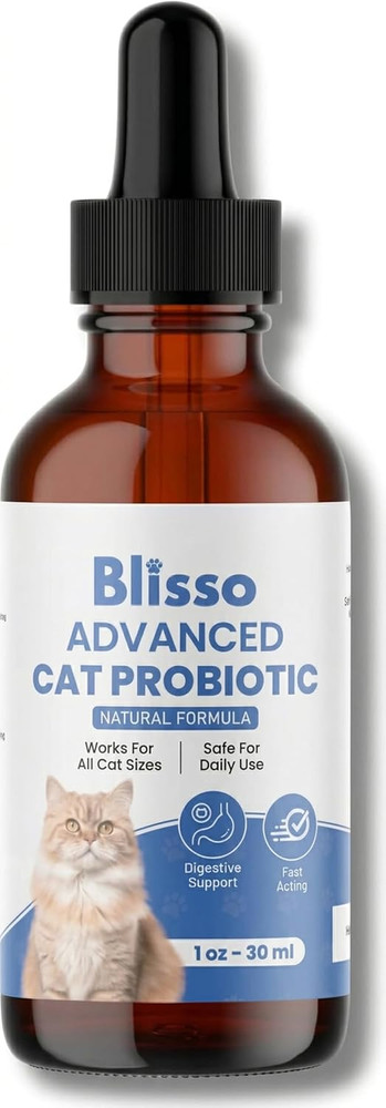 Pet Advanced Cat Probiotic Drops – Digestive Support for Cats with Diarrhea, Vom