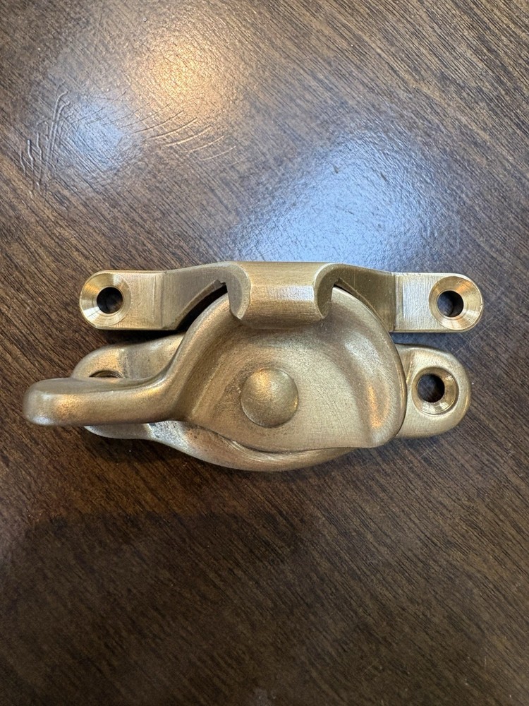 Unlacquered Brass Double Hung Window Sash Lock