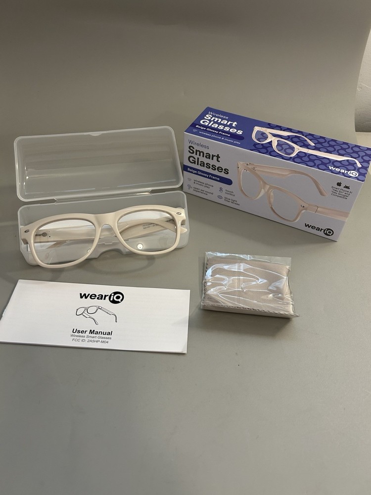 weariq smart glasses Beige Glossy Frame