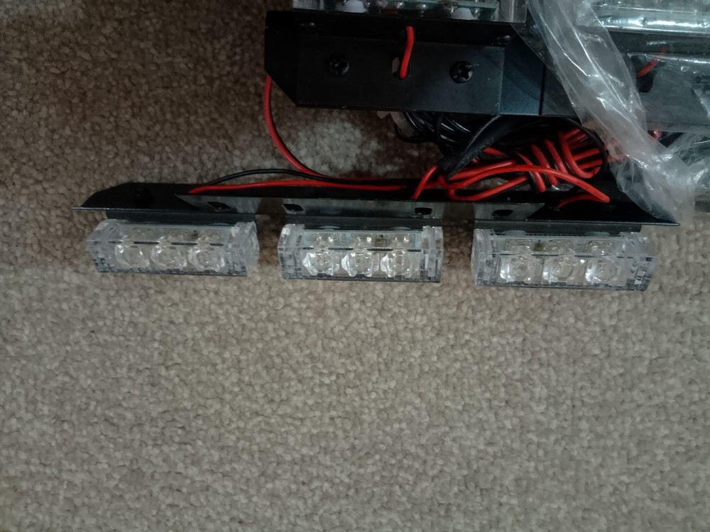 Zone Tech ES0011-E Red/White Emergency Warning LED Strobe Light Kit 12V