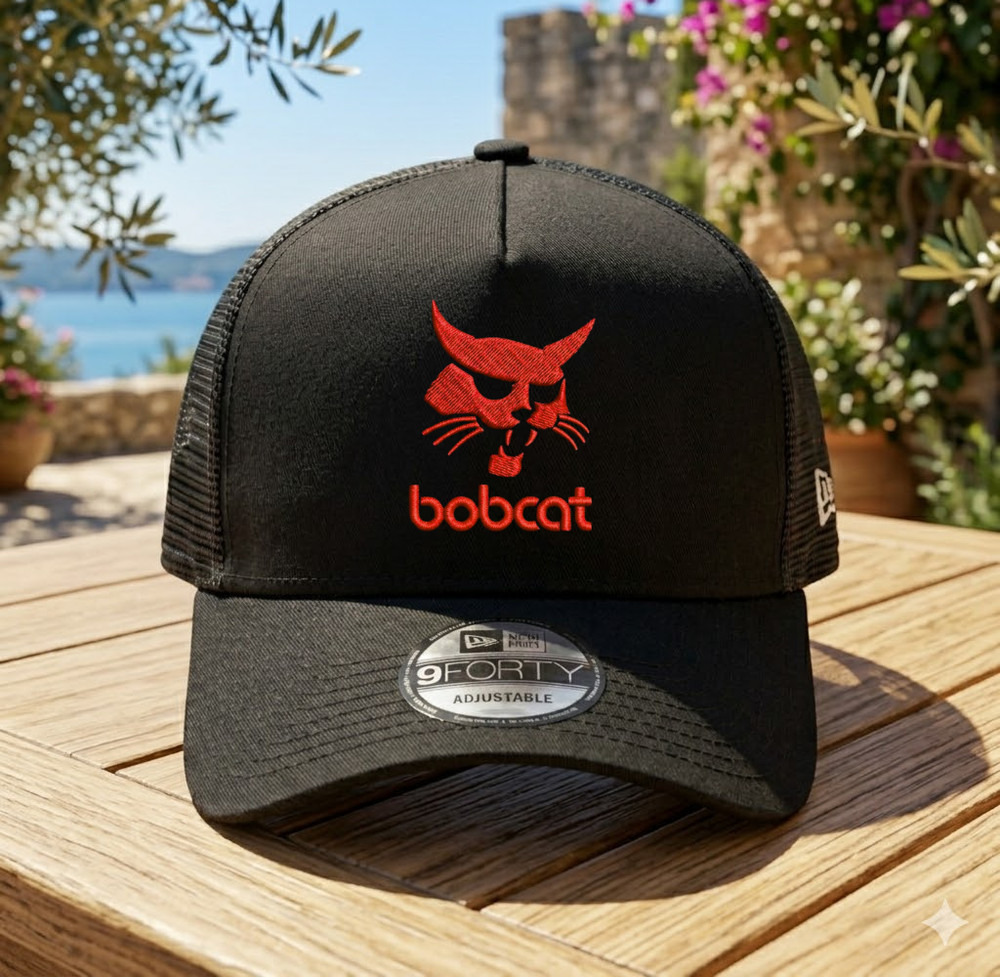 Bobcat Trucker Hat Embroidered Logo Mesh Adjustable Cap