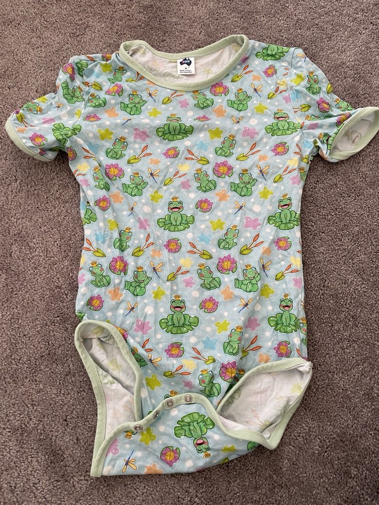 Adult Romper Frog Print Size Medium