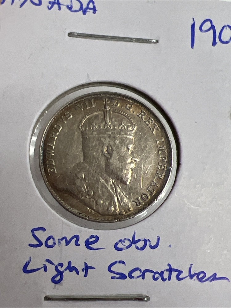 1902 Canada 10 Cent Silver Dime Coin