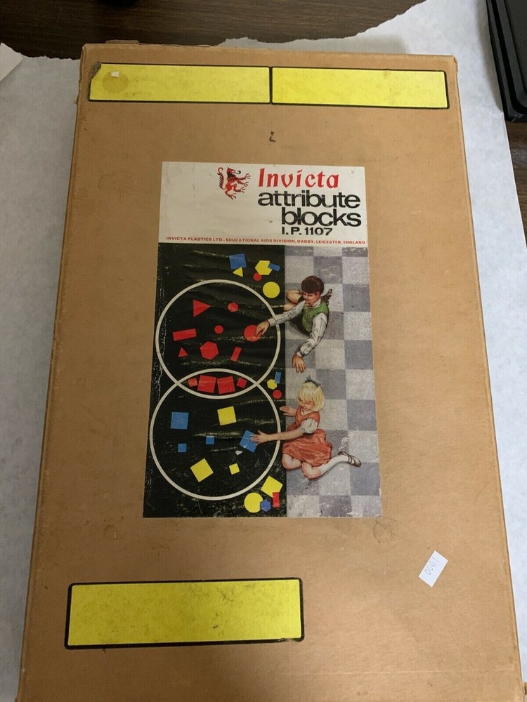 Vintage Invicta Attribute Blocks I.P.1107 Complete in Original Box used.