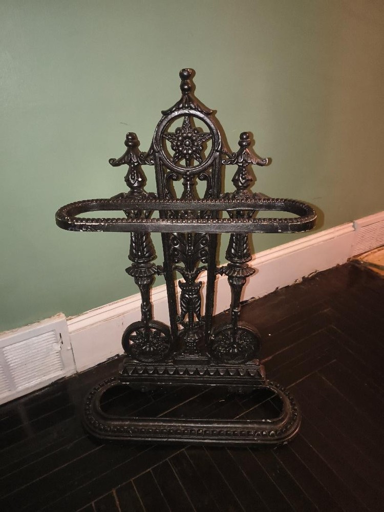 antique cast iron umbrella or walking stick stand