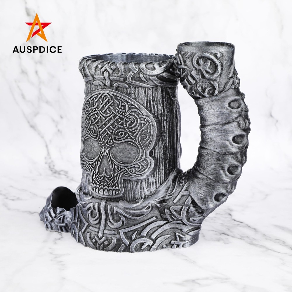 Hand-Painted Skull Dice Tower – DND Dice Rolling Tower, RPG Dice Storage,