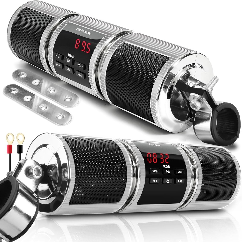 High-Performance RD8 Gen.2 Waterproof Bluetooth Speakers for Motorcycles & ATVs