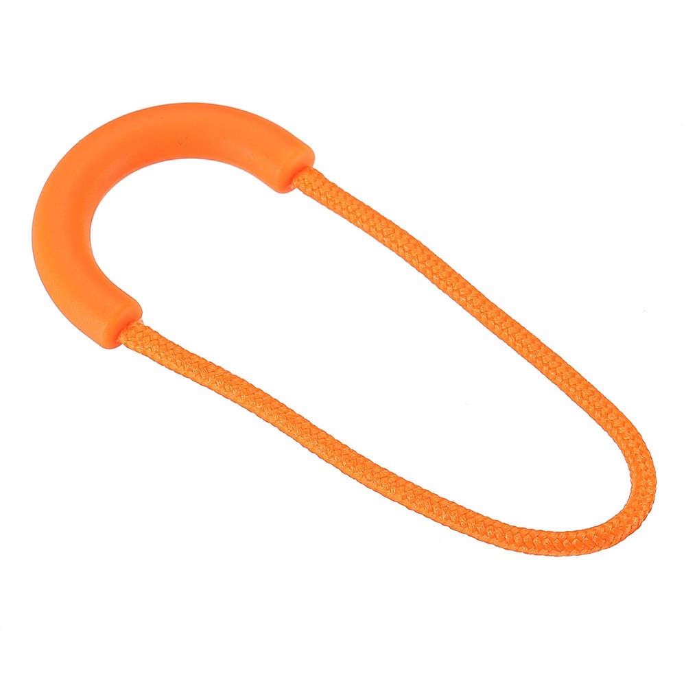 20 x Zipper Pulls Extension Handle Cord Finger Plastic U-Shape Orange