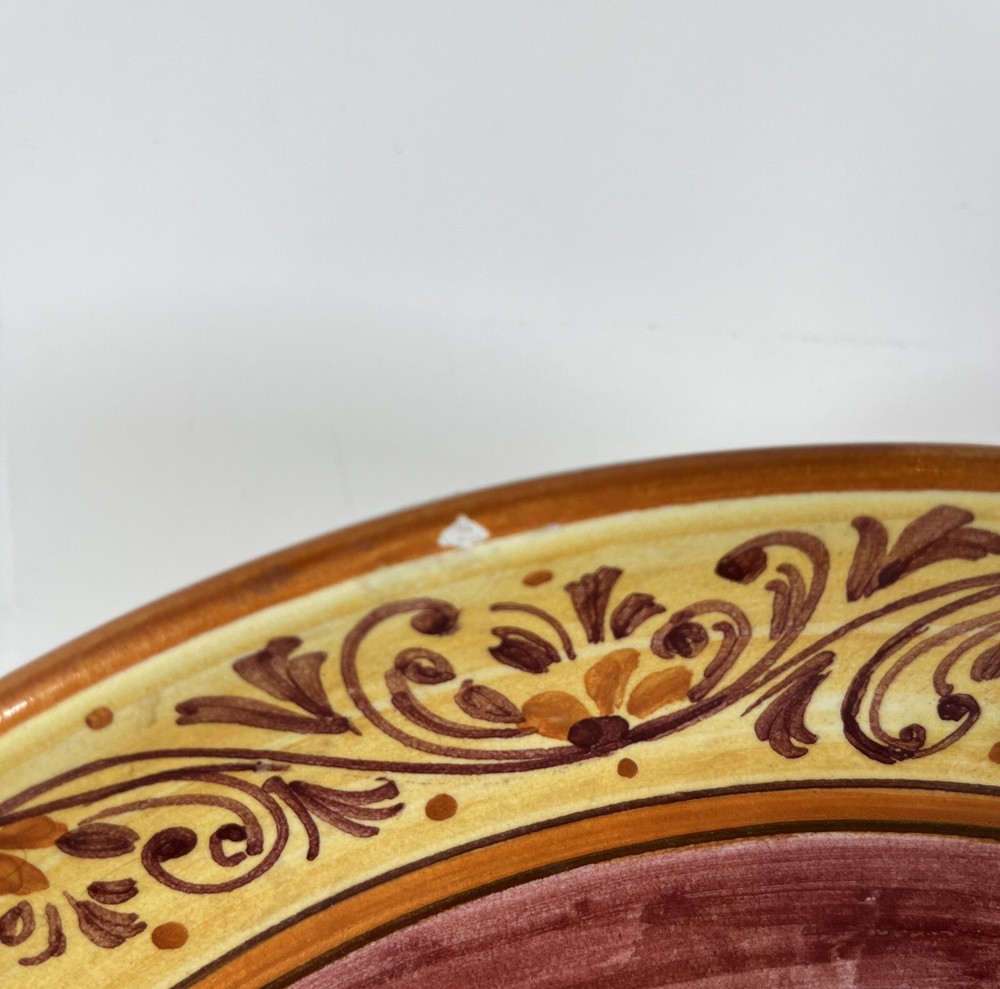 Winged Lion 13” Round Platter Unknown Makers Mark On Back