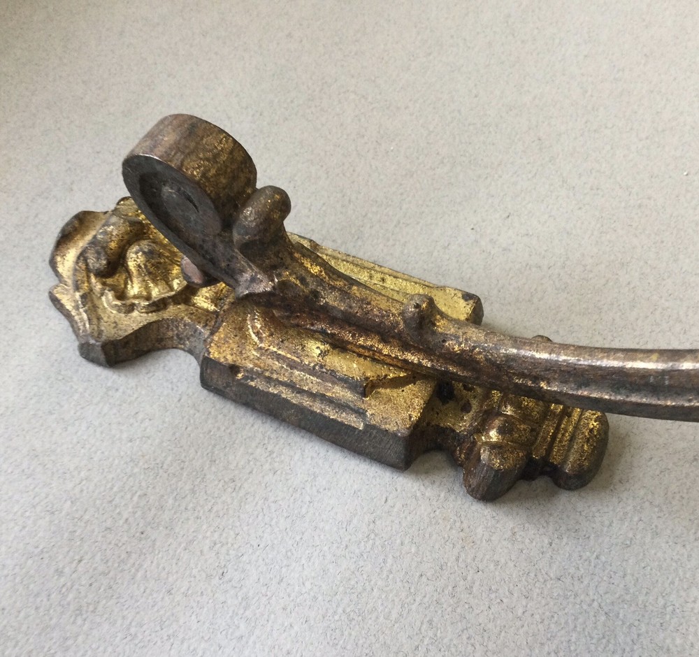 Brass Antique Curtain Holdback Salvaged
