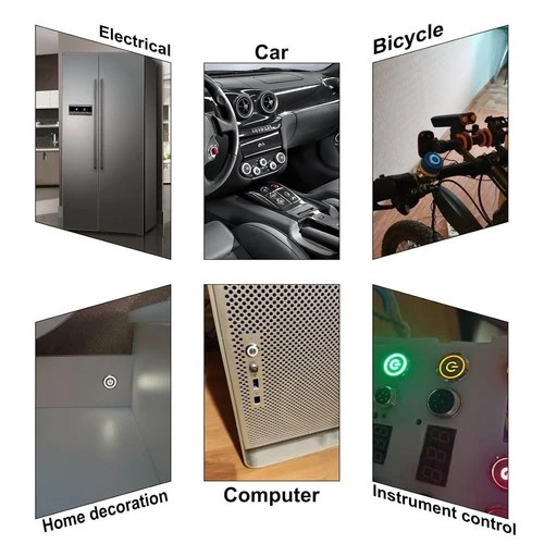 5Pcs Small Momentary Push Button 12mm Switch Waterproof Push Button Switch Round