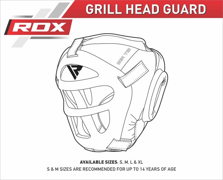 RDX T1 Protective Boxing Helmet with Removable Grille Black