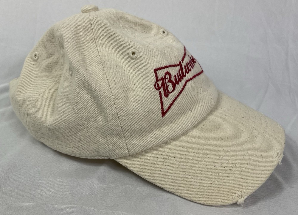 American Eagle BUDWEISER Men's One-Size Tan Hat with Adjustable Strap in Back