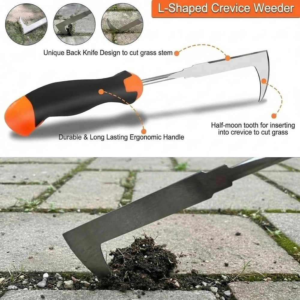 Weed Puller Tool, 3 Pack Hand Weeder Tool, Stainless Steel Dandelion Remover for
