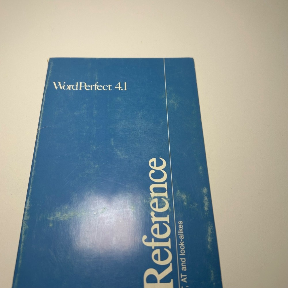 WordPerfect 4.1 Quick Command Reference Original