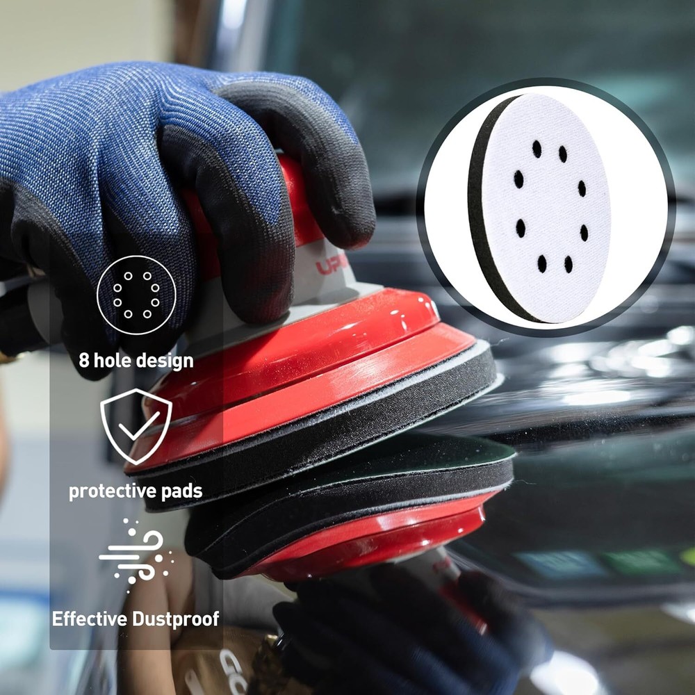 2Pcs 5 inch Hook Loop Soft Foam Interface Sanding Disc Sander Buffer Backing Pad