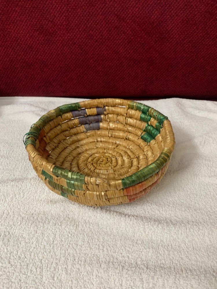 hand won basket of straw