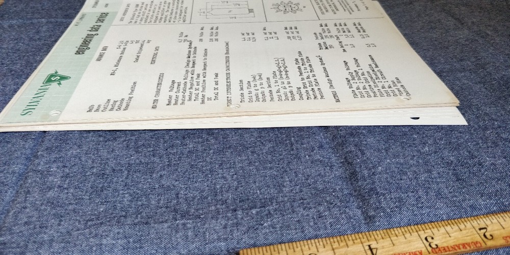 1957 ~ Sylvania ~ Engineering Service Data Lot ~ Triode Pentode