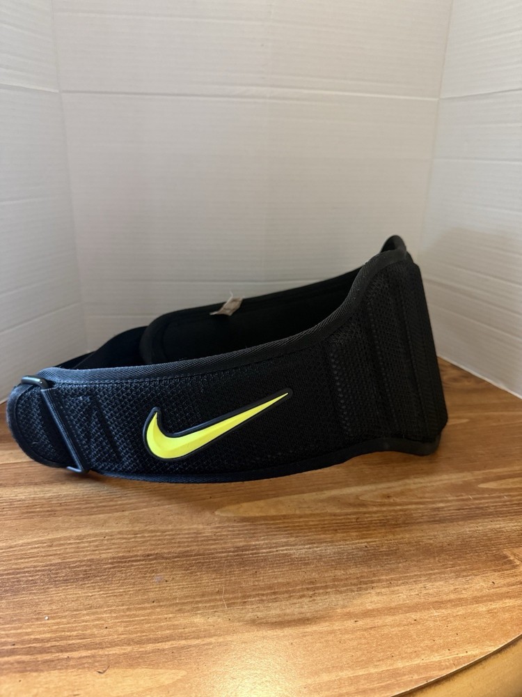Nike Structured Weight Lifting Training Belt 2.0, Black/Volt Size Large