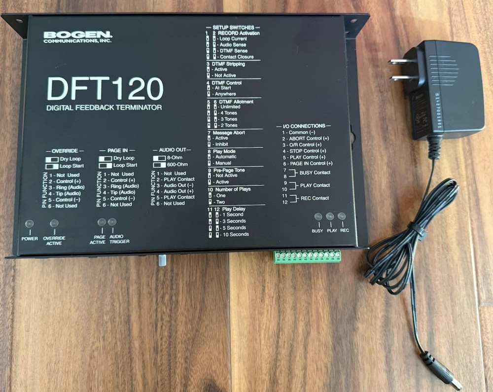 Bogen DFT120 Digital Termination, Paging System Module, Message Recorder