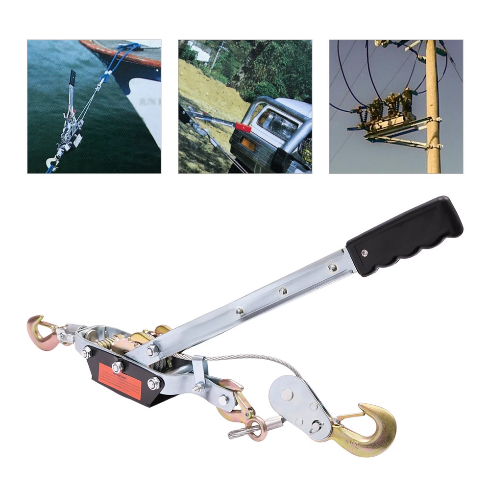 5 Ton Hand Puller Winch Pull Hoist Come Along Cable Heavy Duty 3-Hooks 2-Gears