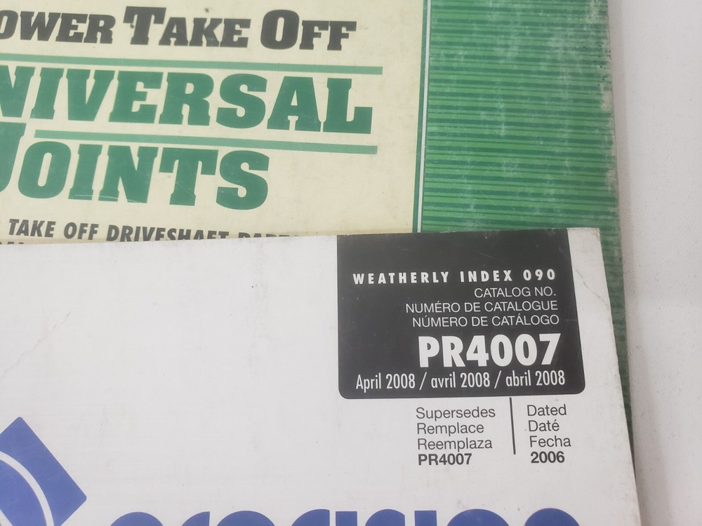 LOT Precision Universal Joint Catalog Tractor PTO 1998 2008
