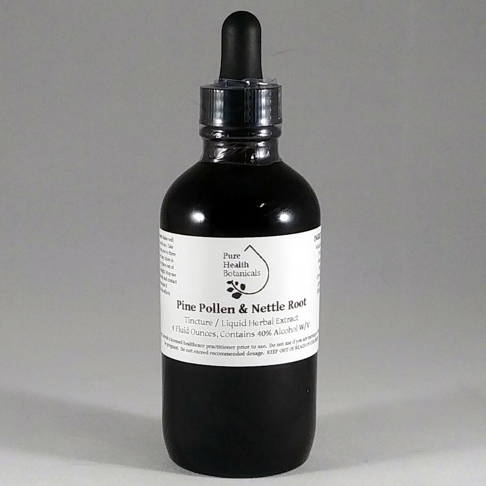 Pine Pollen & Nettle Root Combination Tincture/Extract, Multiple Sizes