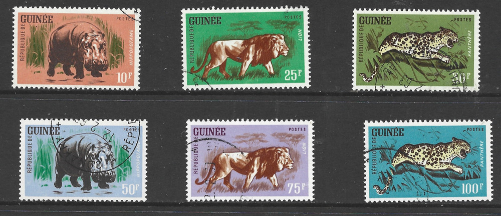 GUINEA - 1962 Wild Game - USED COMPLETE SET.