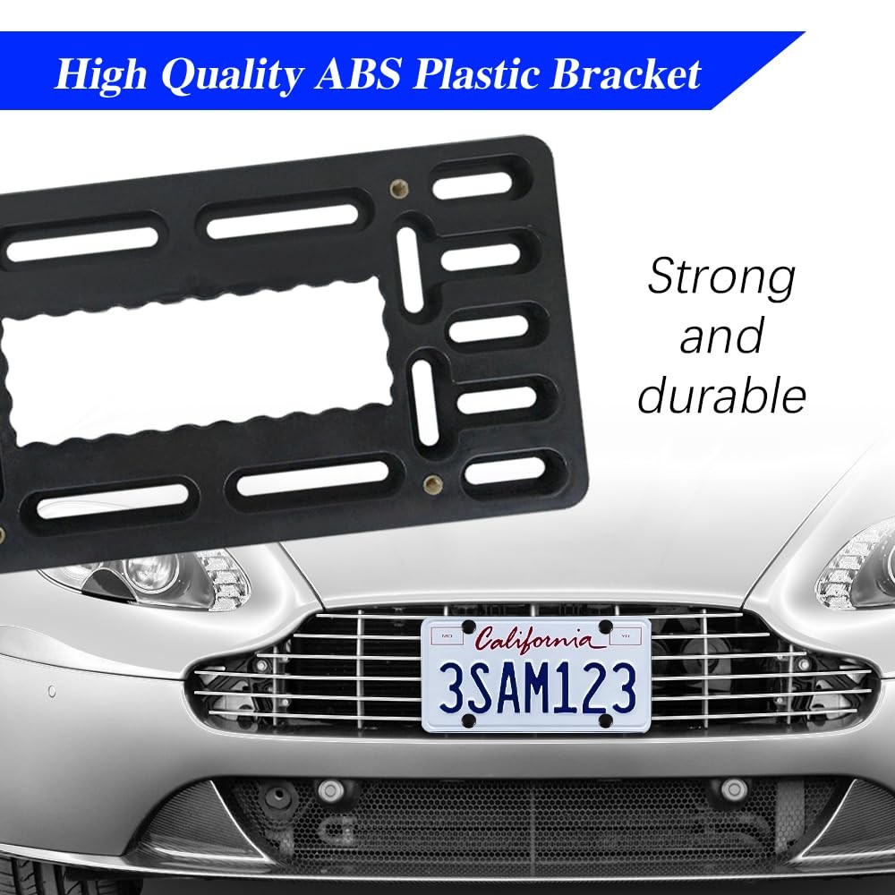 CHRYMUM License Plate Bracket Holder, No Drill Front Bracket...