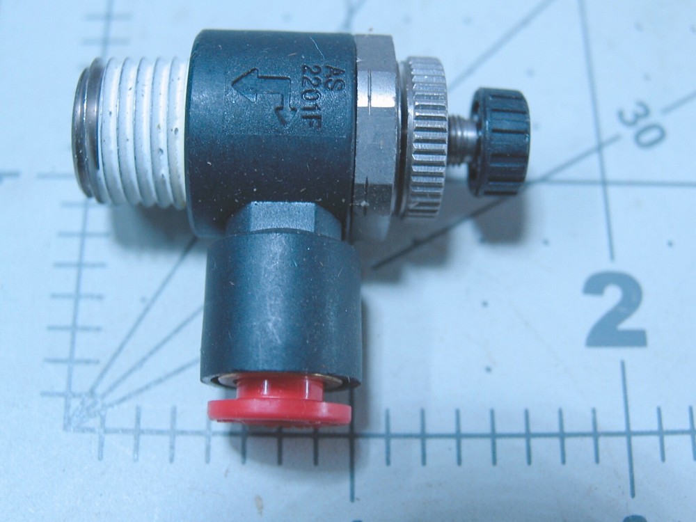 ( SMC # 2201F)  Adjustable Valve speed Controller 1/4" Tube Fitting