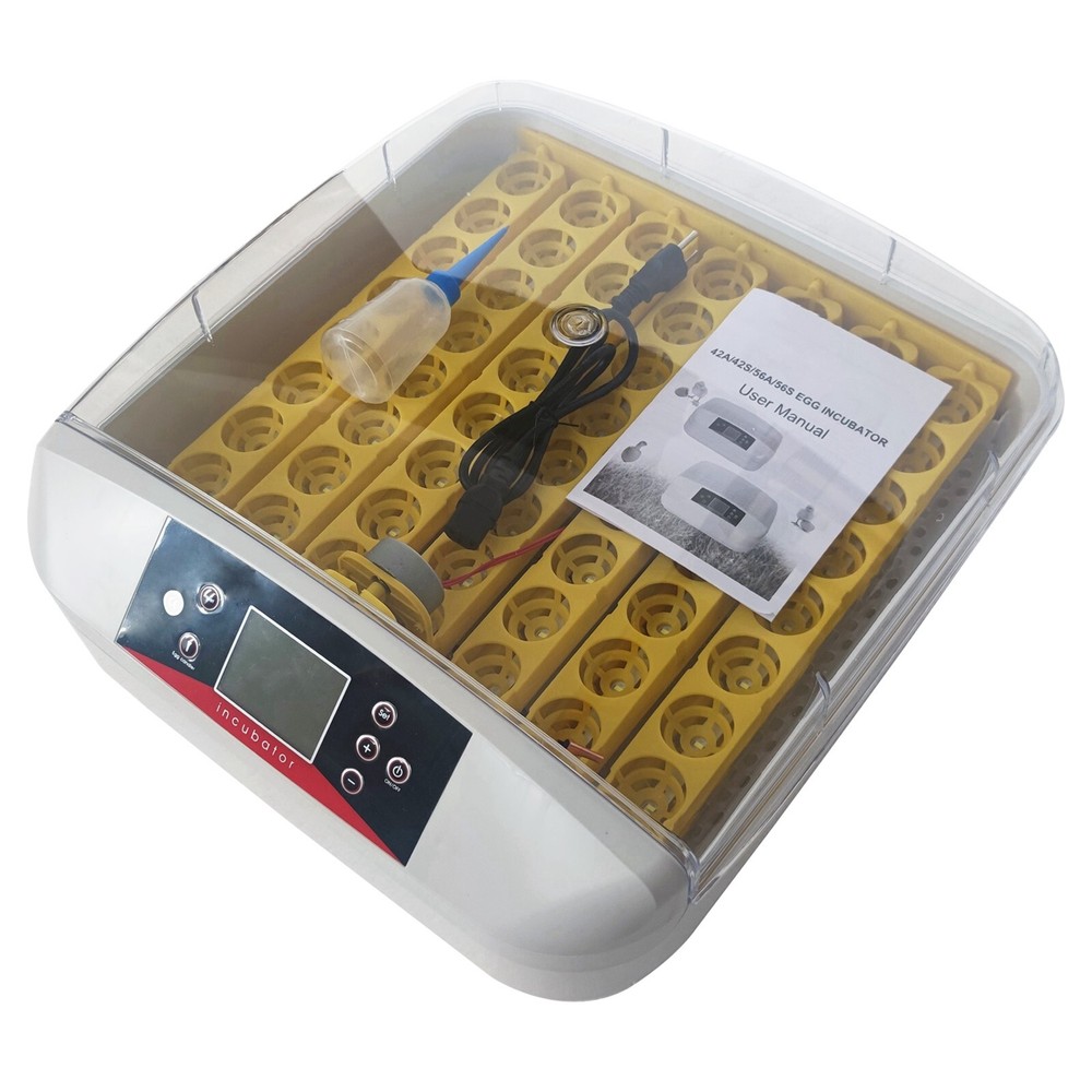 Egg Bird Incubator Automatic Poultry Hatcher Breeder Egg Turning 56 Eggs 110V