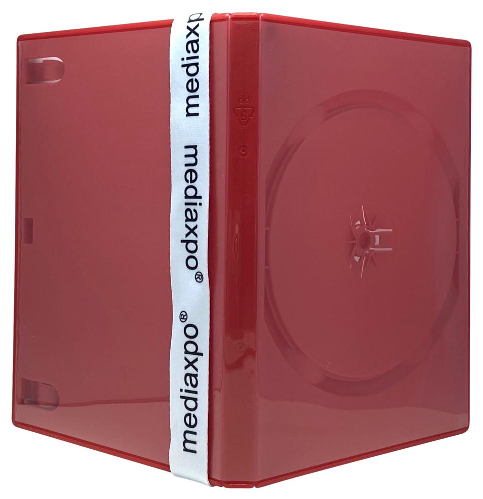 100 STANDARD Solid Red Color Single DVD Cases & 100 Matte Inserts