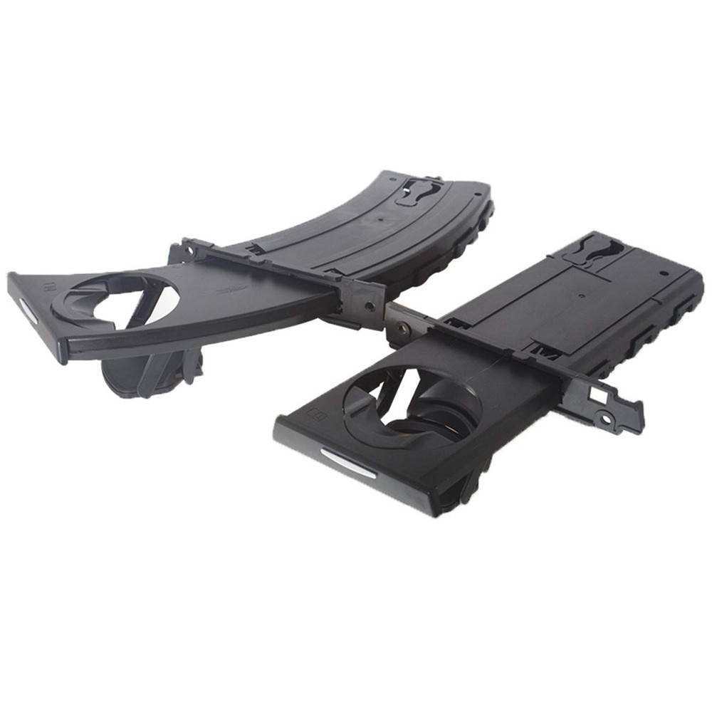Cup Holder Divers and Passenger Side Black Retractable Replacement for E90